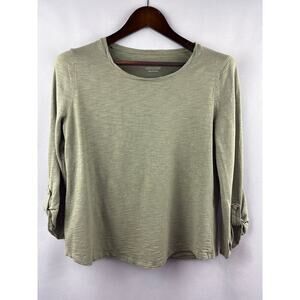 Women’s Chico’s Medium Olive Green 3/4 Length Sleeve Shirt
